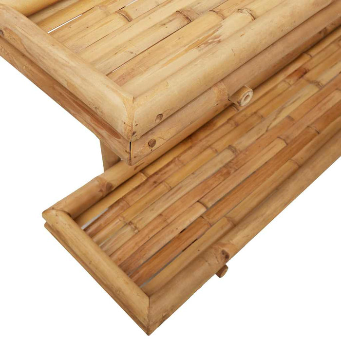 Poliță cu raft Pe perete Maro 100 x 26 x 60 cm Bambus - WALTI WALTI