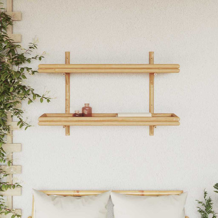 Poliță cu raft Pe perete Maro 100 x 26 x 60 cm Bambus - WALTI WALTI