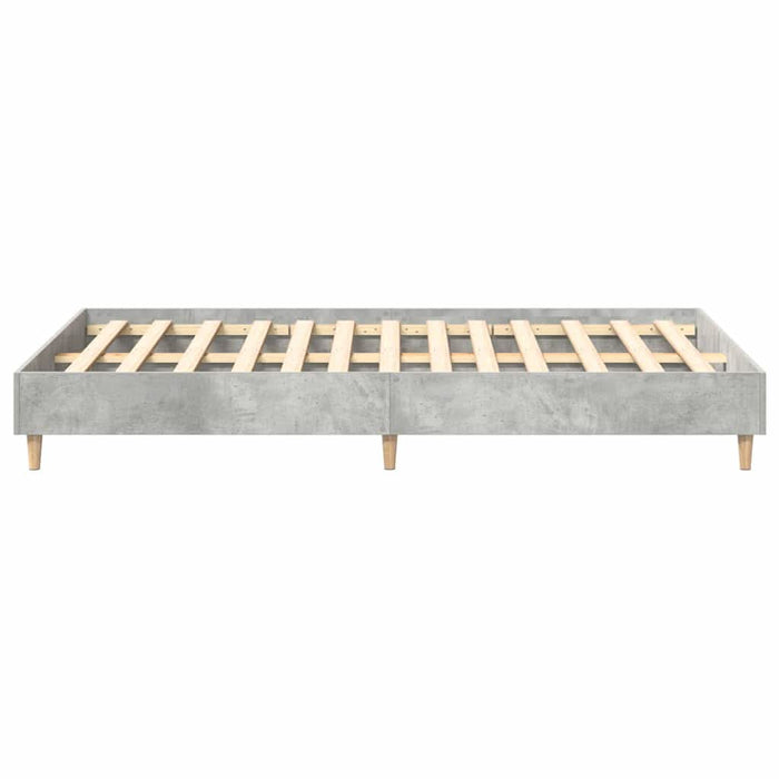 Cadru de pat Gri beton 120 x 190 cm Lemn compozit - WALTI WALTI