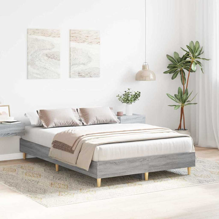 Cadru de pat sonoma gri 120 x 190 cm Lemn compozit - WALTI WALTI