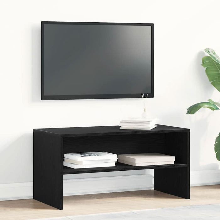 Dulap TV Stejar Negru 80x40x40 cm Lemn prelucrat - WALTI WALTI