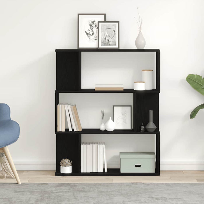 Bibliotecă stejar negru 80x24x96 cm lemn prelucrat - WALTI WALTI