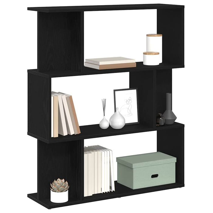 Bibliotecă stejar negru 80x24x96 cm lemn prelucrat - WALTI WALTI