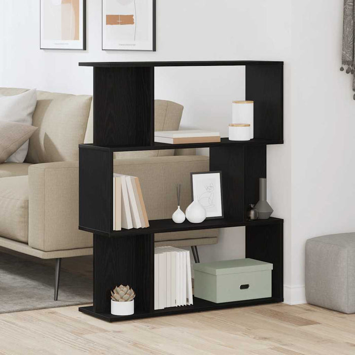 Bibliotecă stejar negru 80x24x96 cm lemn prelucrat - WALTI WALTI