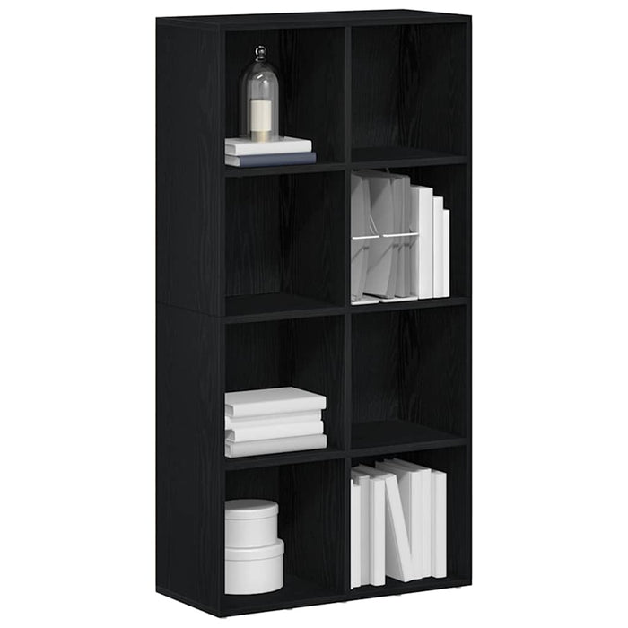 Bibliotecă stejar negru 66x30x130 cm lemn prelucrat - WALTI WALTI
