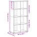Bibliotecă stejar negru 66x30x130 cm lemn prelucrat - WALTI WALTI