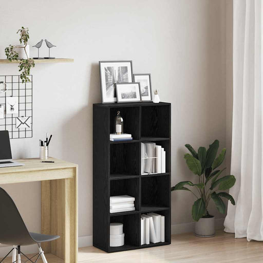 Bibliotecă stejar negru 66x30x130 cm lemn prelucrat - WALTI WALTI