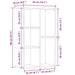 Bibliotecă stejar negru 50x25x80 cm lemn prelucrat - WALTI WALTI