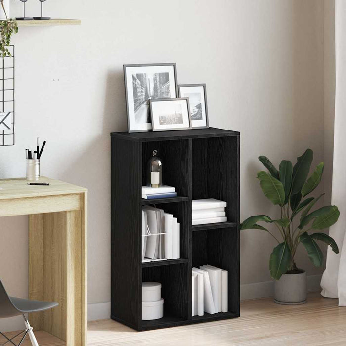 Bibliotecă stejar negru 50x25x80 cm lemn prelucrat - WALTI WALTI
