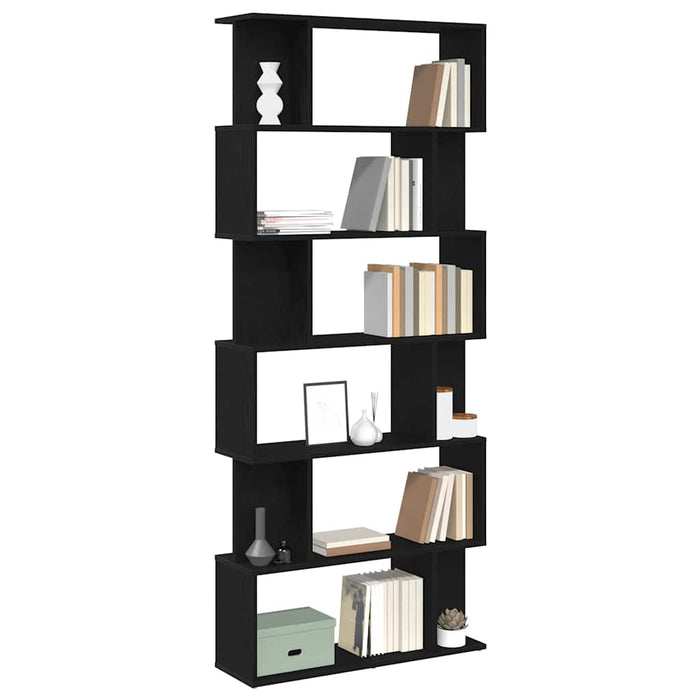 Bibliotecă stejar negru 80x24x190,5 cm lemn prelucrat - WALTI WALTI
