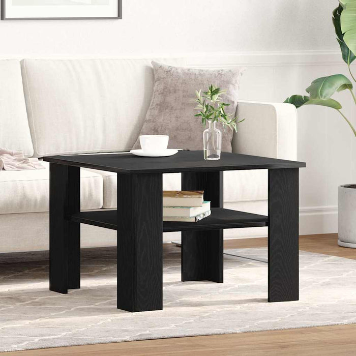 Masă de cafea Stejar negru 60 x 60 x 42 cm Lemn compozit - WALTI WALTI