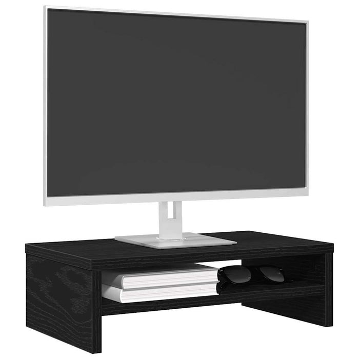 Suport monitor stejar negru 42x24x13 cm lemn prelucrat - WALTI WALTI