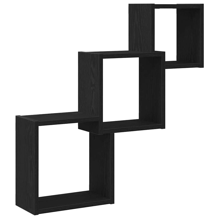 Rafturi cub perete, stejar negru, 68x15x68 cm, lemn prelucrat - WALTI WALTI
