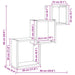 Rafturi cub perete, stejar negru, 68x15x68 cm, lemn prelucrat - WALTI WALTI
