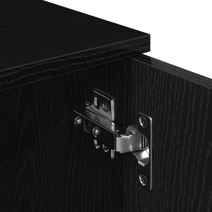 Comodă TV din stejar negru 102x30x37,5 cm, lemn prelucrat - WALTI WALTI