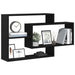 Raft de perete stejar negru 104x20x58,5 cm lemn prelucrat - WALTI WALTI