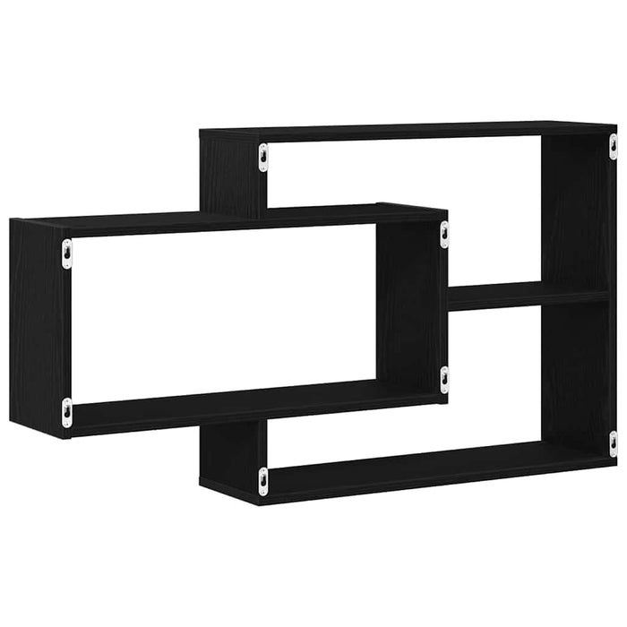Raft de perete stejar negru 104x20x58,5 cm lemn prelucrat - WALTI WALTI
