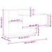 Raft de perete stejar negru 104x20x58,5 cm lemn prelucrat - WALTI WALTI
