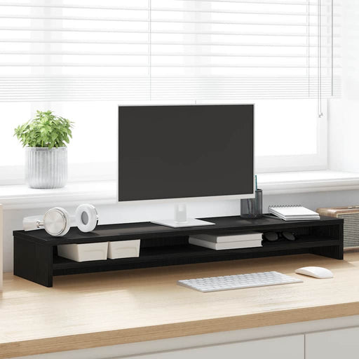 Suport monitor stejar negru 100x24x13 cm lemn stratificat - WALTI WALTI