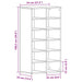 Suport pentru pantofi Stejar negru 54x34x100,5cm Lemn prelucrat - WALTI WALTI