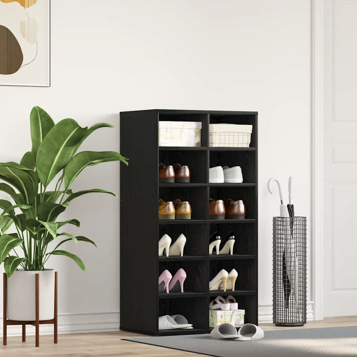 Suport pentru pantofi Stejar negru 54x34x100,5cm Lemn prelucrat - WALTI WALTI