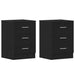 Noptiere 2 buc. stejar negru 38x35x55 cm lemn prelucrat - WALTI WALTI