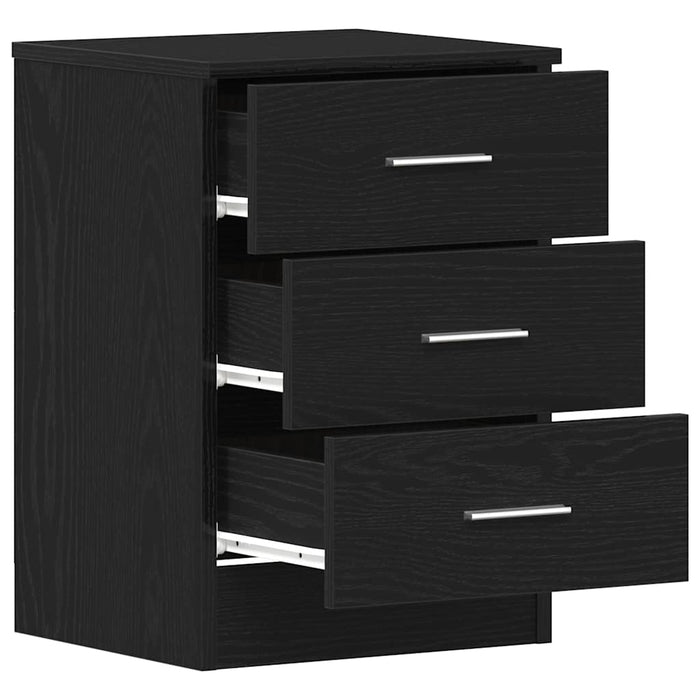 Noptiere 2 buc. stejar negru 38x35x55 cm lemn prelucrat - WALTI WALTI