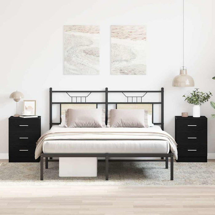 Noptiere 2 buc. stejar negru 38x35x55 cm lemn prelucrat - WALTI WALTI