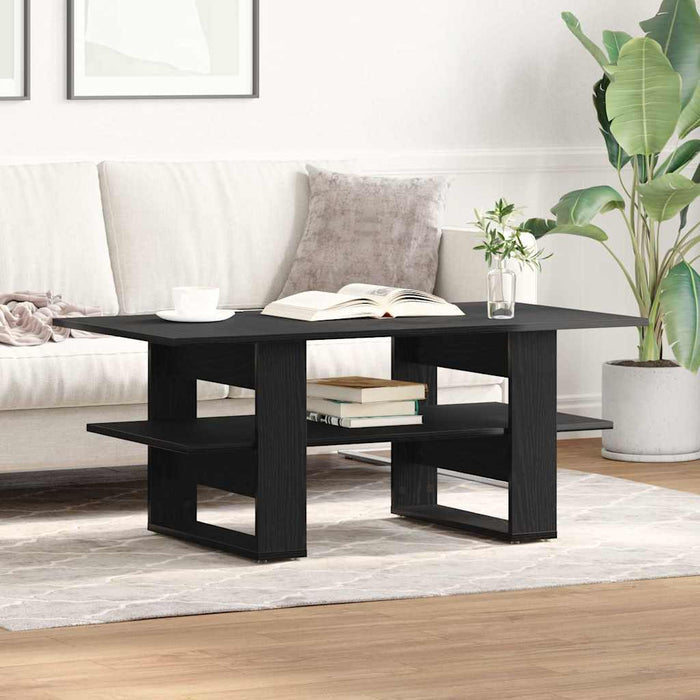 Masă de cafea Stejar negru 102 x 55 x 42 cm Lemn compozit - WALTI WALTI