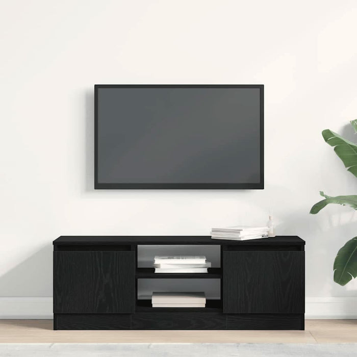 Dulap TV Stejar Negru 102x30x36 cm Lemn prelucrat - WALTI WALTI
