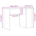 Birou stejar negru 100x55x75 cm lemn prelucrat - WALTI WALTI