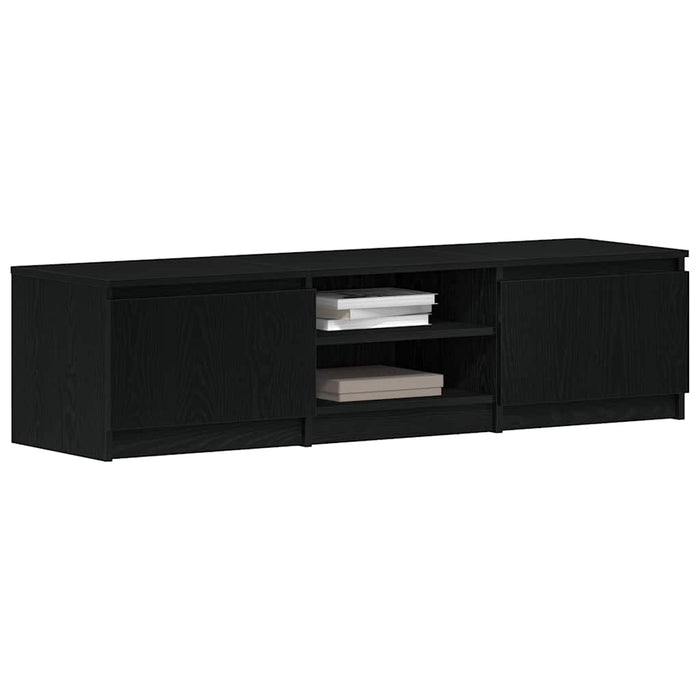 Comodă TV din stejar negru 140x40x36 cm, lemn prelucrat - WALTI WALTI