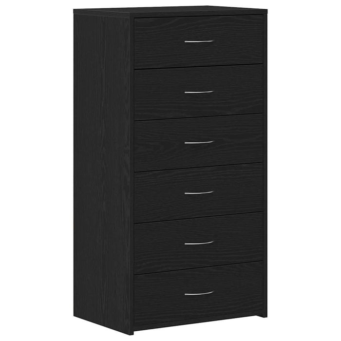 Bufetă cu 6 sertare Stejar negru 50x34x96 cm Lemn prelucrat - WALTI WALTI