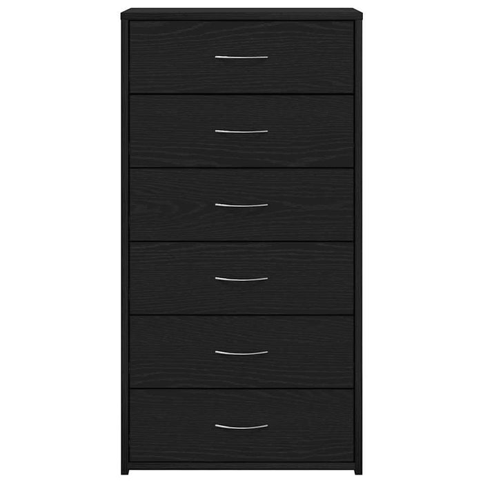 Bufetă cu 6 sertare Stejar negru 50x34x96 cm Lemn prelucrat - WALTI WALTI