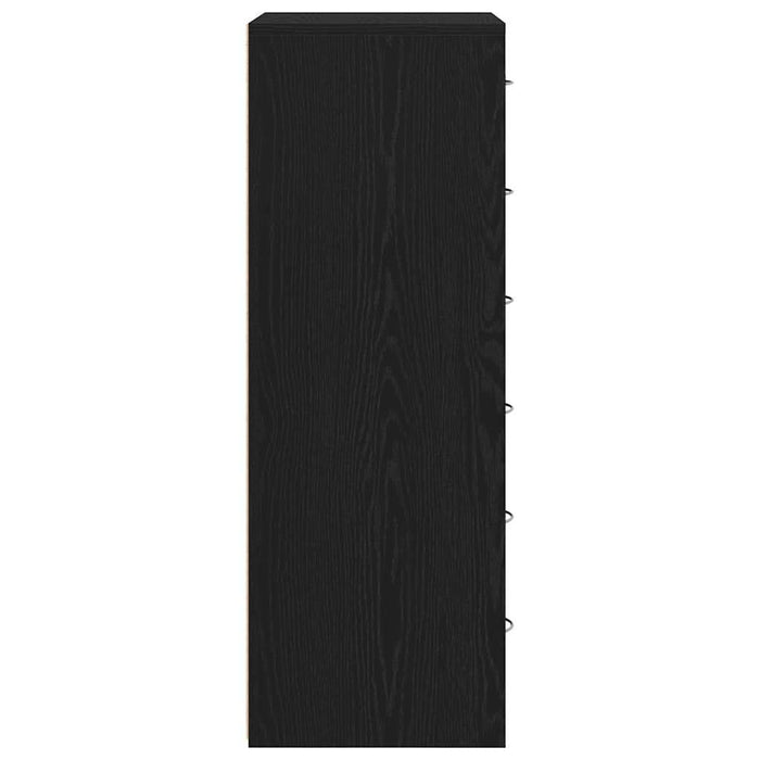 Bufetă cu 6 sertare Stejar negru 50x34x96 cm Lemn prelucrat - WALTI WALTI