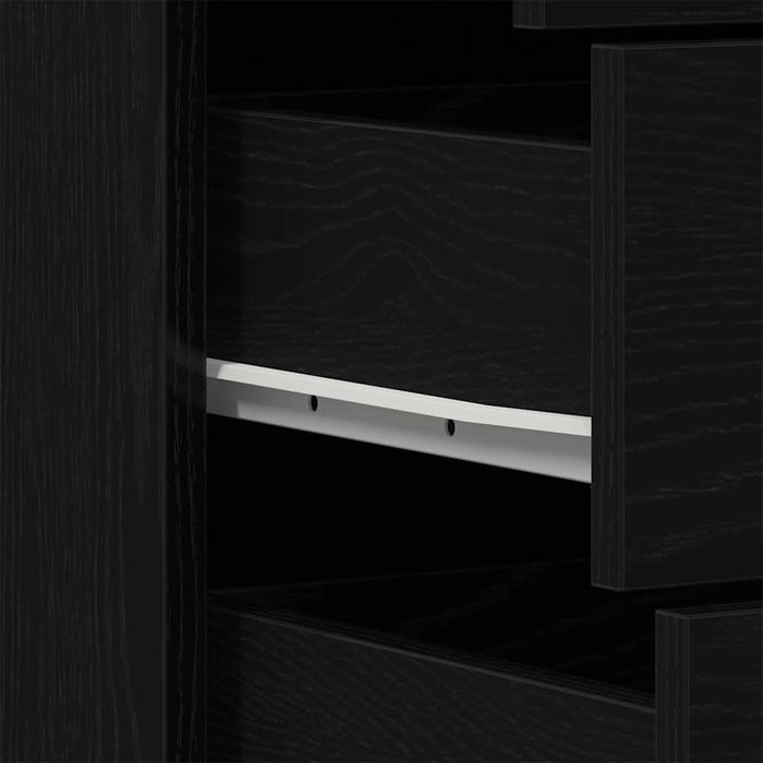 Bufetă cu 6 sertare Stejar negru 50x34x96 cm Lemn prelucrat - WALTI WALTI