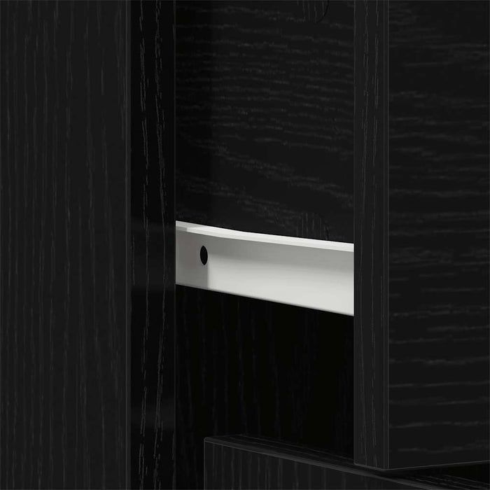Bufet din stejar negru, 91x28x75 cm, lemn prelucrat - WALTI WALTI