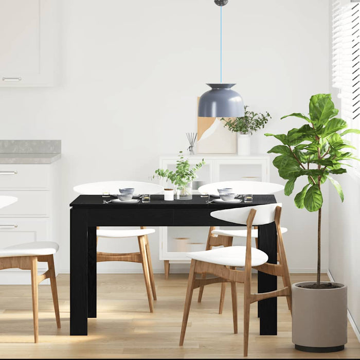 Masă de sufragerie din stejar negru 120x60x76 cm, lemn prelucrat - WALTI WALTI