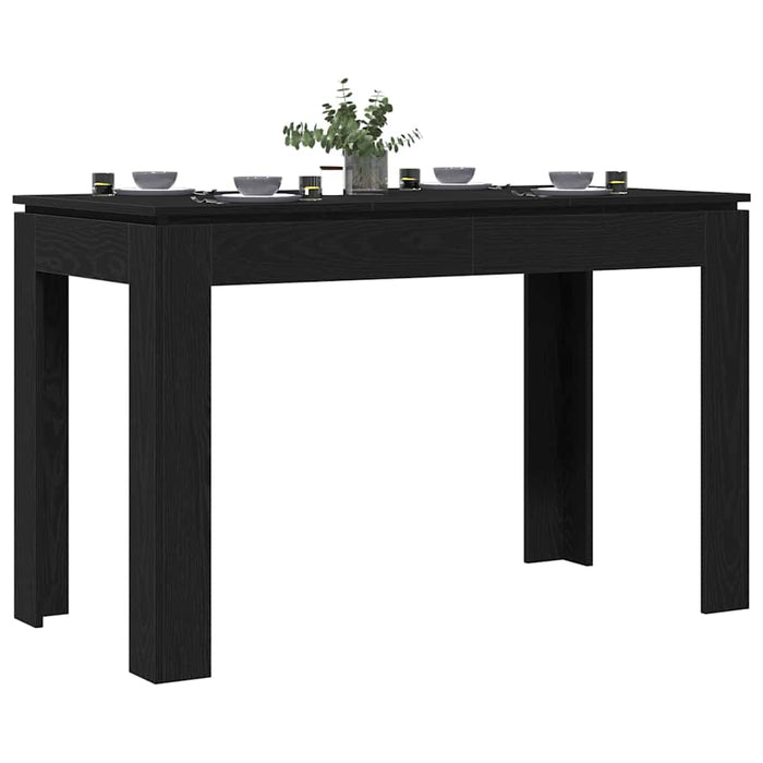 Masă de sufragerie din stejar negru 120x60x76 cm, lemn prelucrat - WALTI WALTI