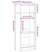 Bibliotecă stejar negru 40x24x109 cm lemn prelucrat - WALTI WALTI