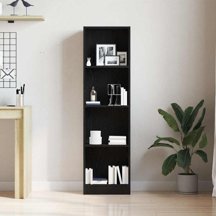 Bibliotecă stejar negru 40x24x143 cm lemn prelucrat - WALTI WALTI