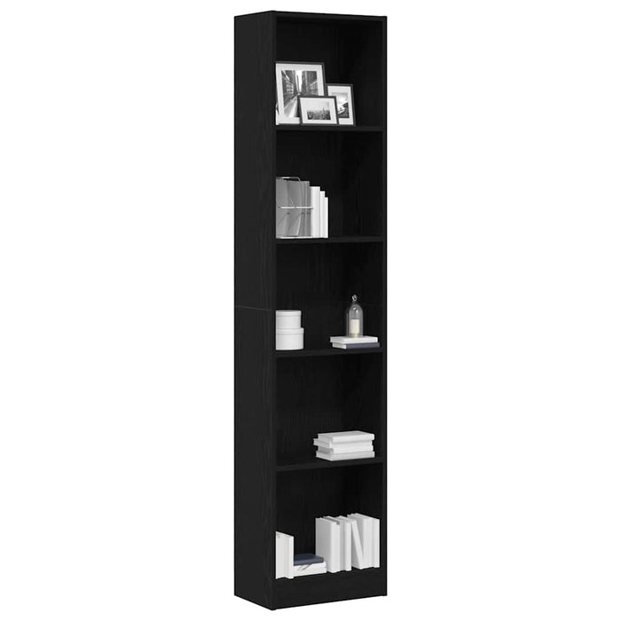 Bibliotecă stejar negru 40x24x176 cm lemn prelucrat - WALTI WALTI