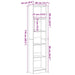 Bibliotecă stejar negru 40x24x176 cm lemn prelucrat - WALTI WALTI