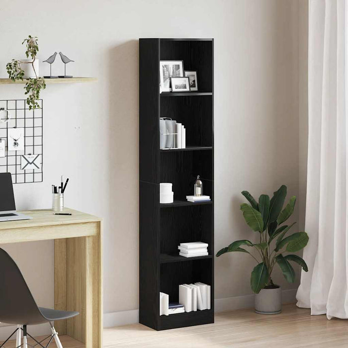 Bibliotecă stejar negru 40x24x176 cm lemn prelucrat - WALTI WALTI