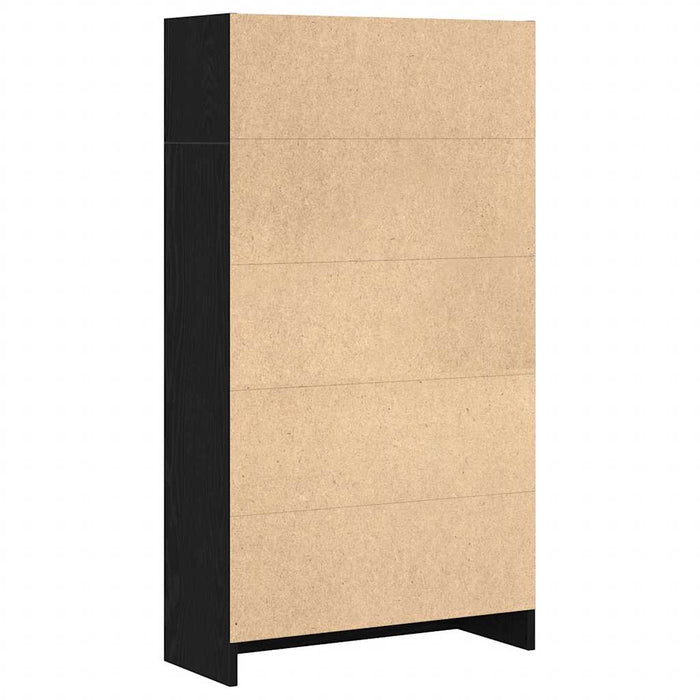 Bibliotecă stejar negru 60x24x109 cm lemn prelucrat - WALTI WALTI