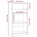 Bibliotecă stejar negru 60x24x109 cm lemn prelucrat - WALTI WALTI