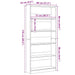 Bibliotecă Stejar negru 80x24x176 cm Lemn prelucrat - WALTI WALTI