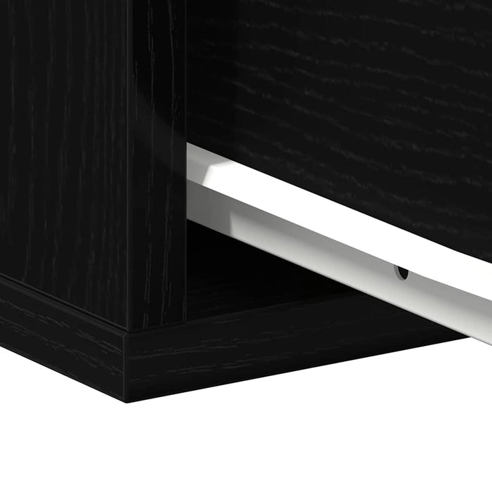Dulap de noapte Stejar Negru 40 x 30 x 30 cm Lemn compozit - WALTI WALTI