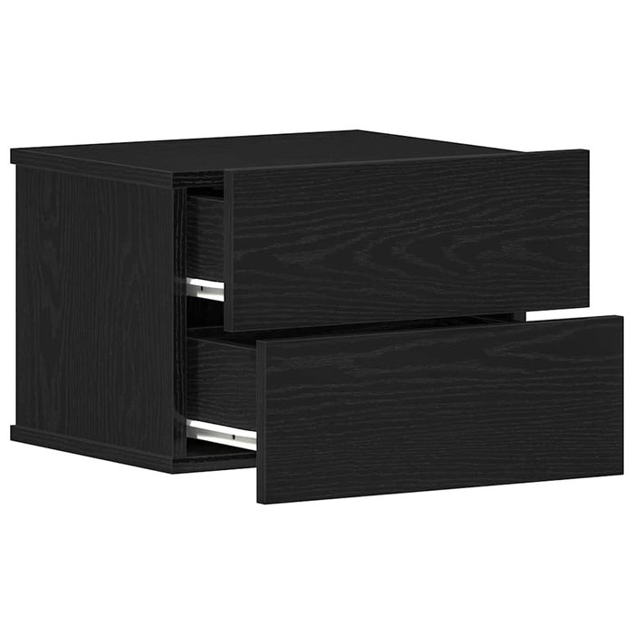 Dulap de noapte Stejar Negru 40 x 30 x 30 cm Lemn compozit - WALTI WALTI
