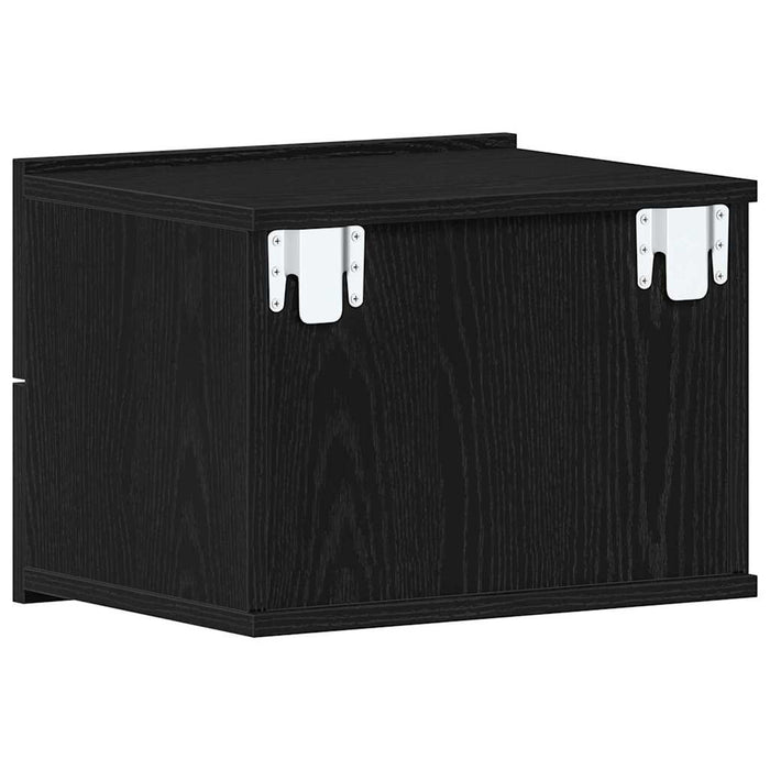 Dulap de noapte Stejar Negru 40 x 30 x 30 cm Lemn compozit - WALTI WALTI
